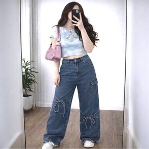 💰Wide Leg Jeans | Bow Detail | Cargos